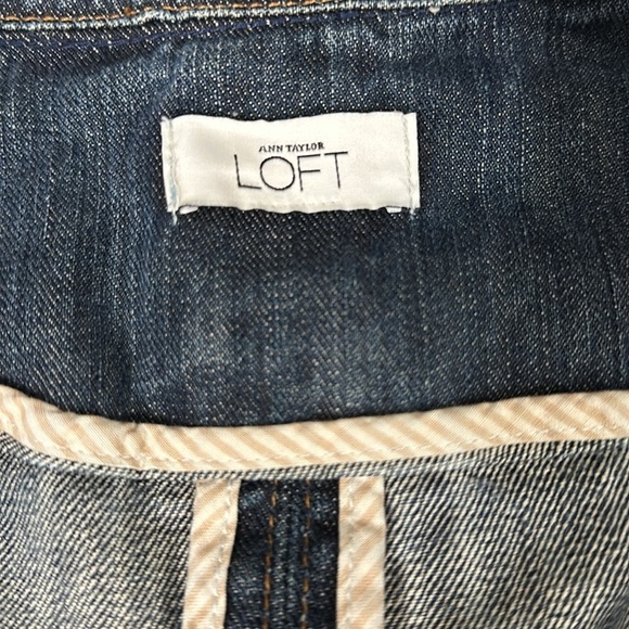 LOFT Denim Blazer Jacket unknown size see measurements 12-14? - Picture 6 of 7